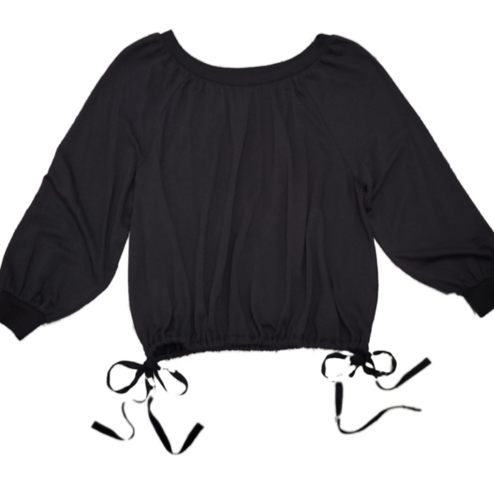 Lou & Grey black tie-waist top! Sz M